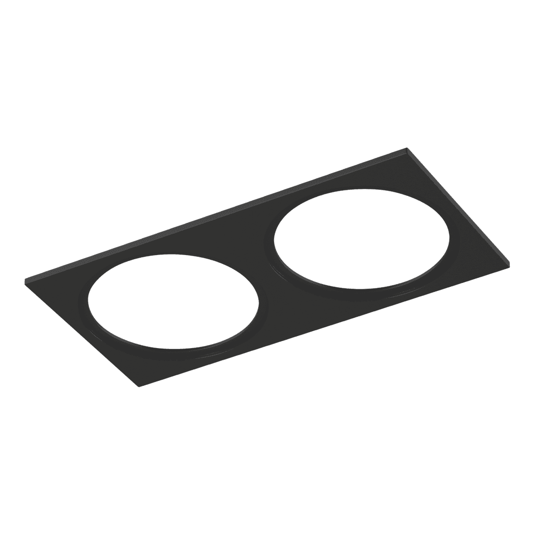 картинка Рамка двойная  для серии COMBO 1 квадратная, черная от магазина pro-decor.kz