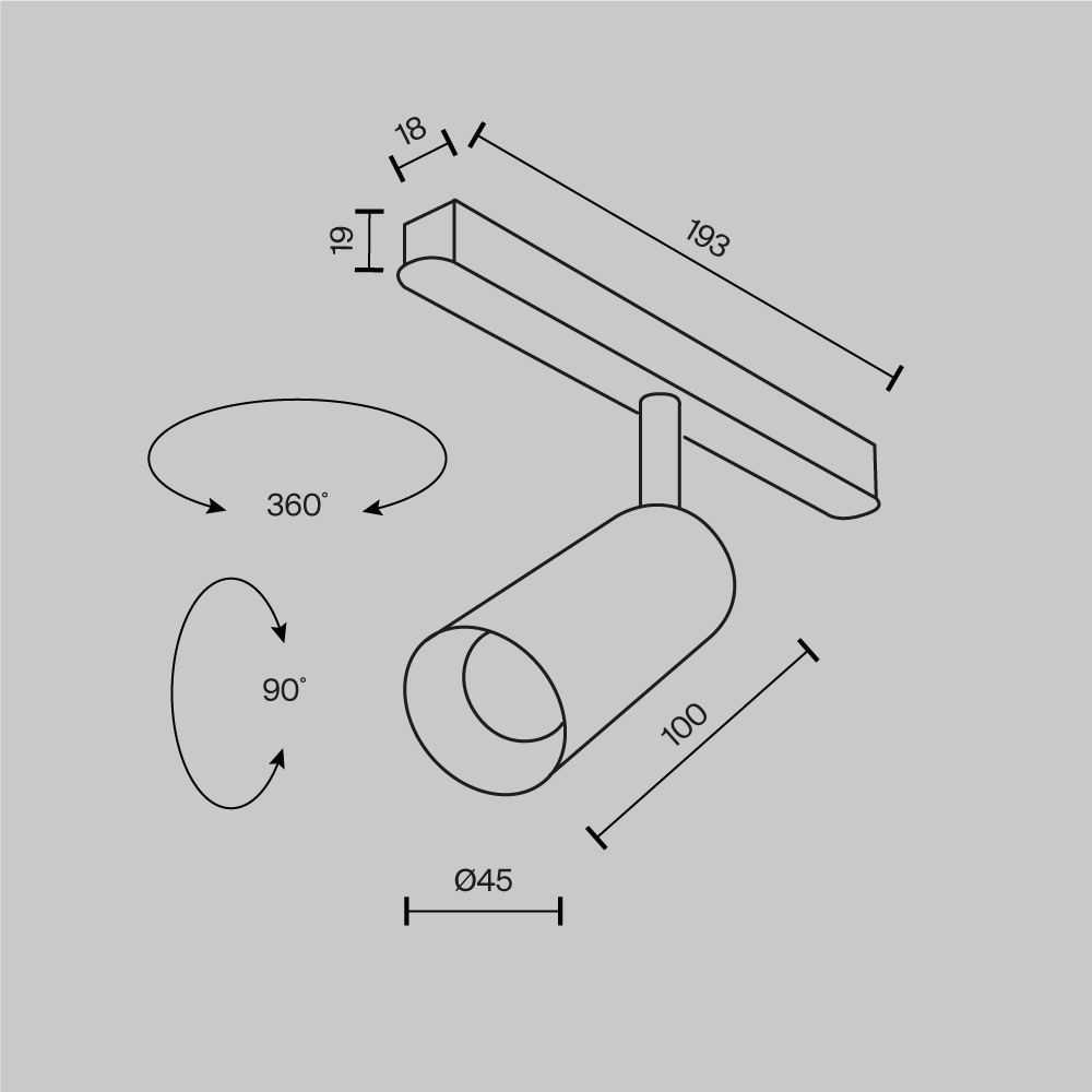 картинка Трековый светильник Technical TR032-2-5W4K-M-BW магазин pro-decor.kz являющийся официальным дистрибьютором в Казахстане картинка Трековый светильник Technical TR032-2-5W4K-M-BW от магазина pro-decor.kz