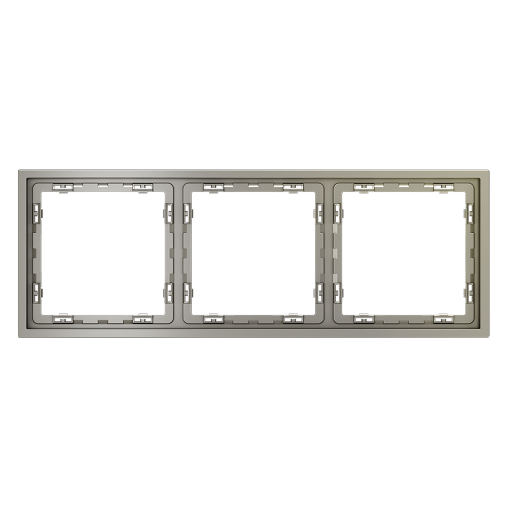 картинка Рамка пластиковая VOLTUM S70 на 3 поста, (шелк) VLS100304 от магазина pro-decor.kz