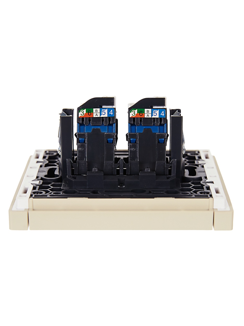 картинка FORTE&PIANO Роз. комп. 2-ая RJ45 кат.6 FP434 ван. IEK от магазина pro-decor.kz