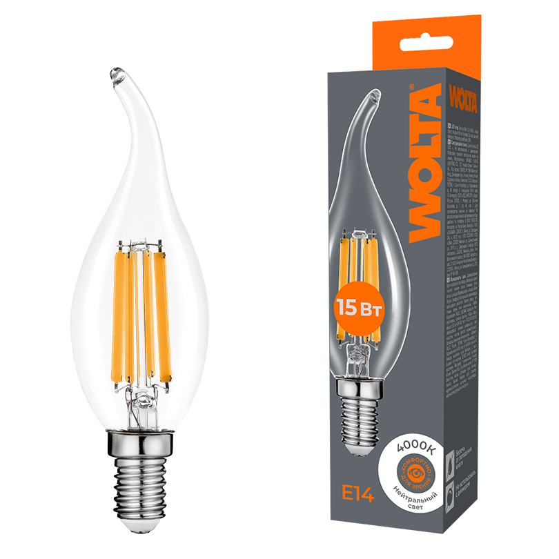 картинка Светодиодная лампа WOLTA FILAMENT WF-CT35-15W4KE14 магазин pro-decor.kz являющийся официальным дистрибьютором в Казахстане картинка Светодиодная лампа WOLTA FILAMENT WF-CT35-15W4KE14 от магазина pro-decor.kz