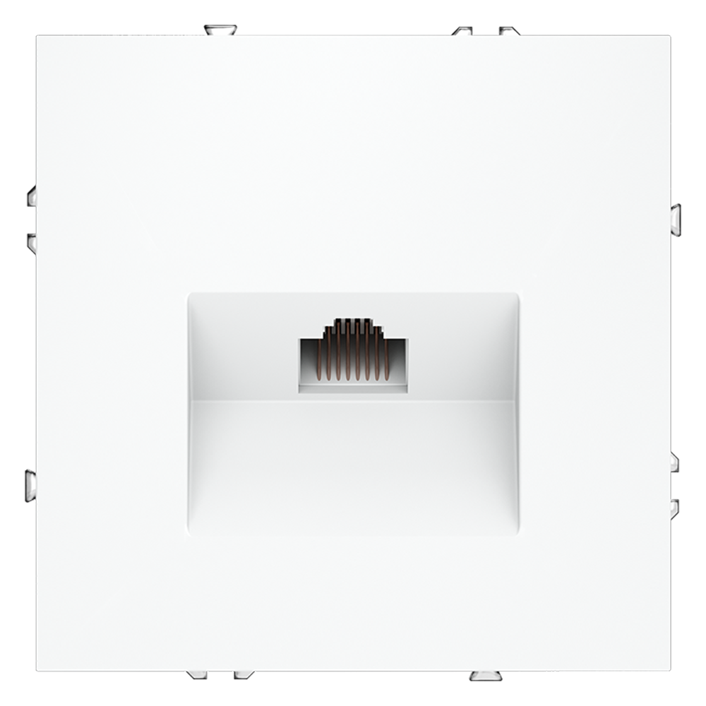 картинка Розетка компьютерная встраиваемая VOLTUM S70 RJ45 кат.6, (белый матовый) VLS060102 от магазина pro-decor.kz