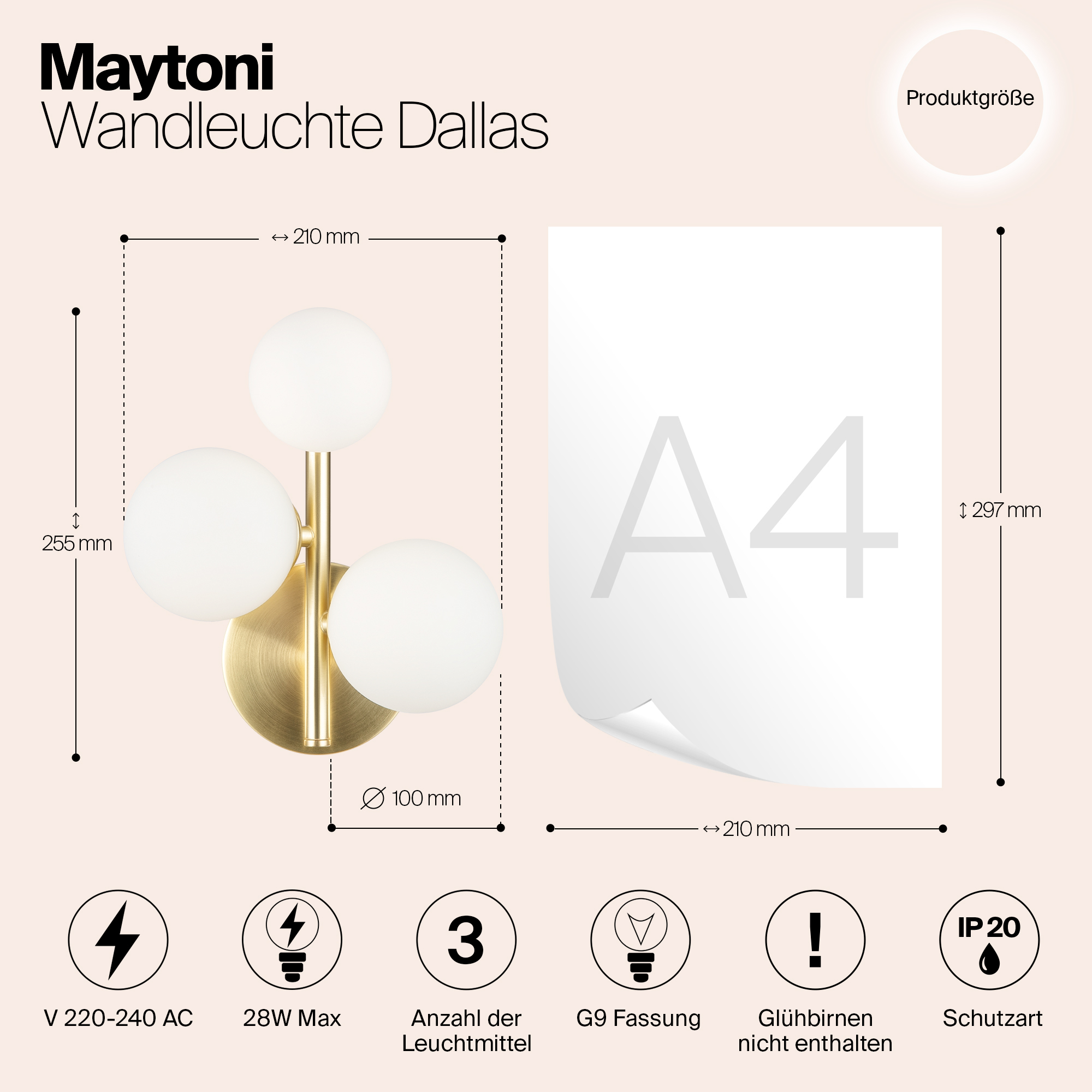картинка Настенный светильник (бра) Maytoni MOD545WL-03BS от магазина pro-decor.kz
