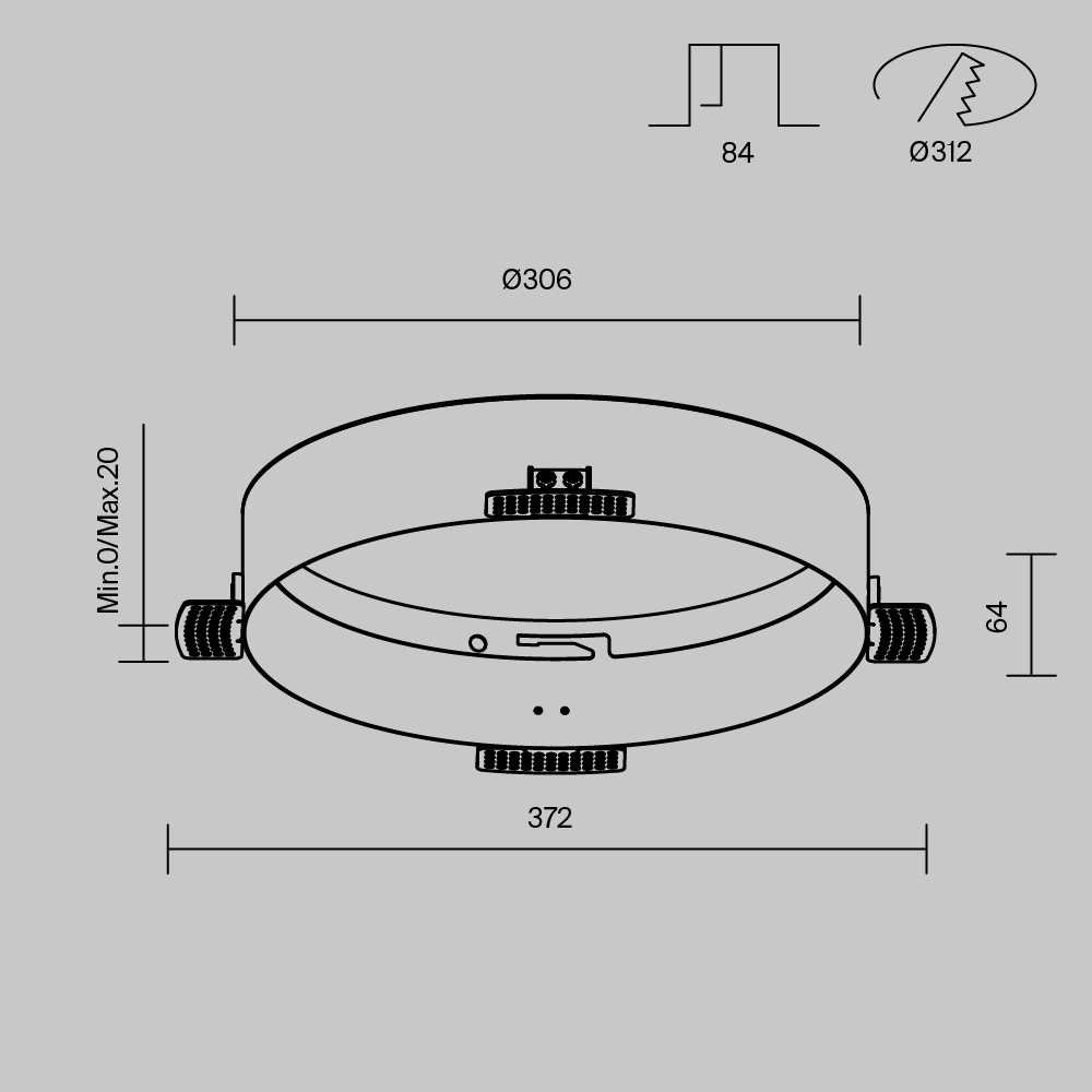 картинка Аксессуар для встраиваемого светильника Technical DLA032-TRS36-W от магазина pro-decor.kz