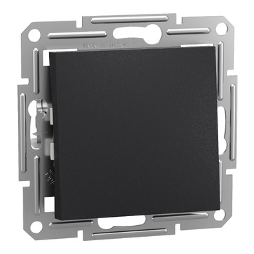 картинка Выключатель однополюсной, 10AX, механизм быстрозажимной, АНТРАЦИТ ASFORA от магазина pro-decor.kz