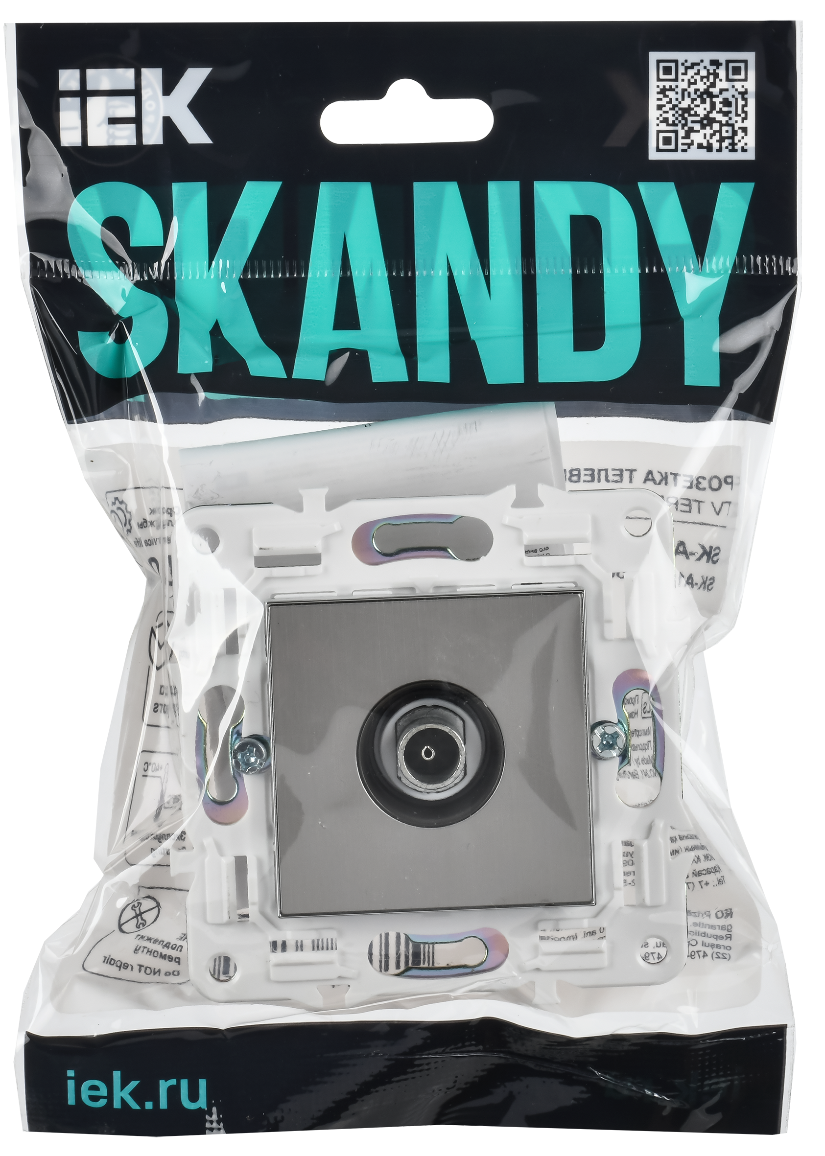 картинка SKANDY Роз. TV оконечная SK-A12N никель IEK от магазина pro-decor.kz