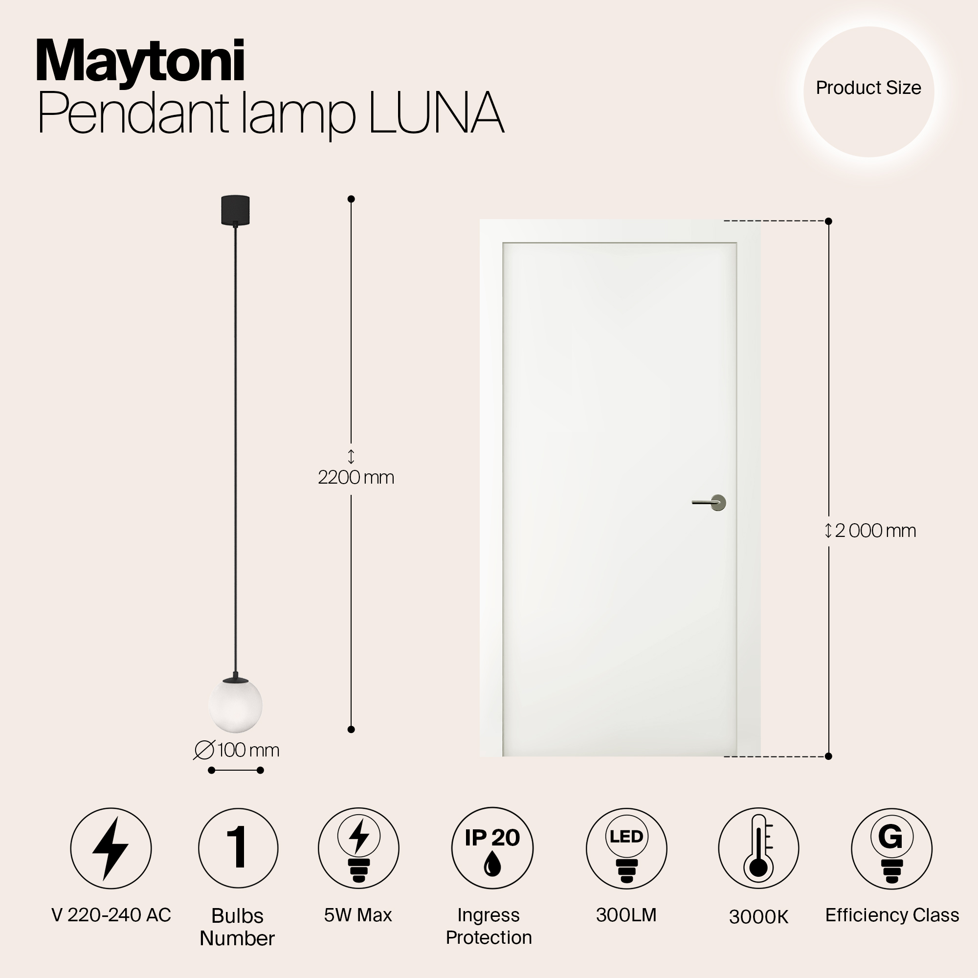 картинка Подвесной светильник Technical P039PL-5W3K-10-B от магазина pro-decor.kz