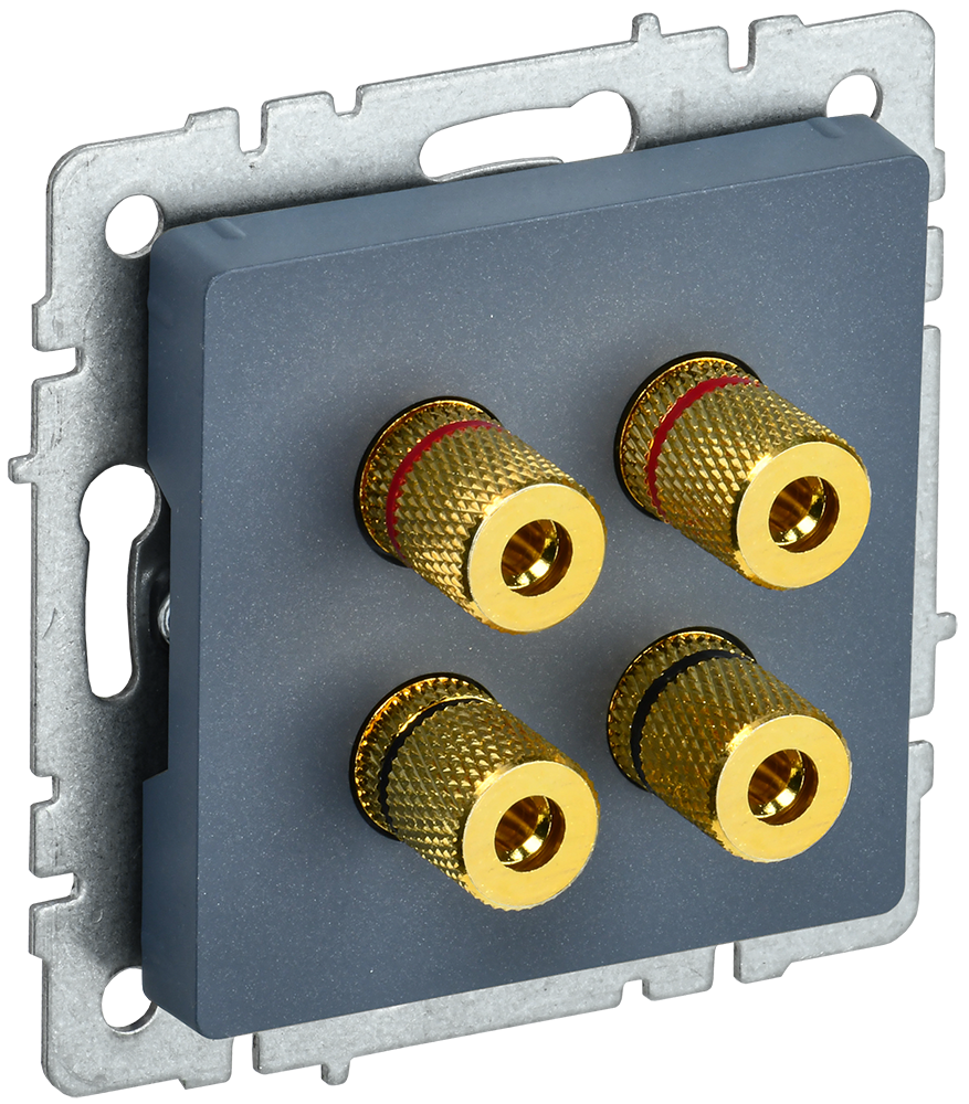 картинка BRITE Аудиорозетка 4-мест. РА10-БрМ мар. IEK от магазина pro-decor.kz