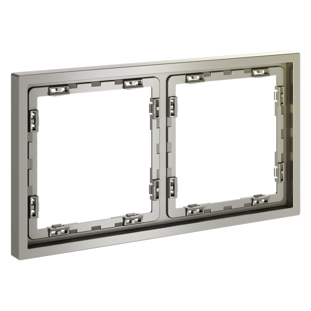 картинка Рамка пластиковая VOLTUM S70 на 2 поста, (шелк) VLS100204 от магазина pro-decor.kz