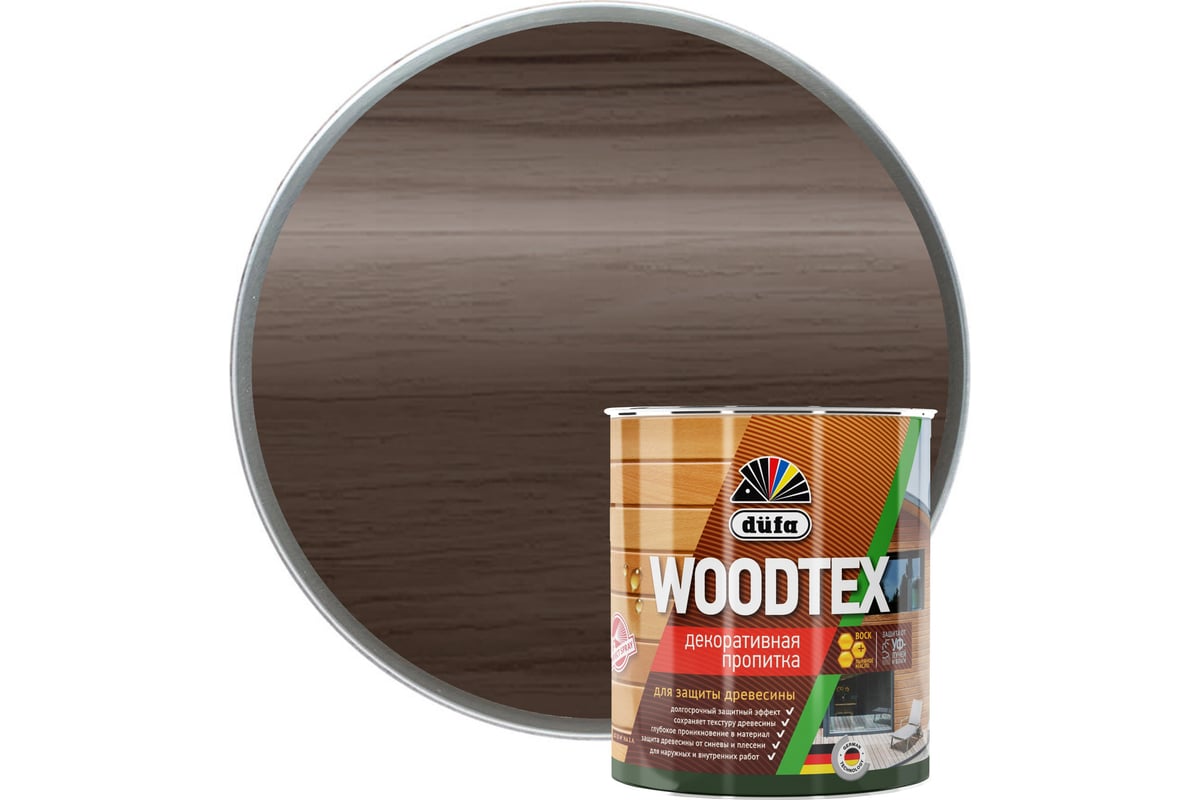 Купить Dufa Пропитка WOOD TEX палисандр 0,9л Dufa Пропитка WOOD TEX палисандр 0,9л