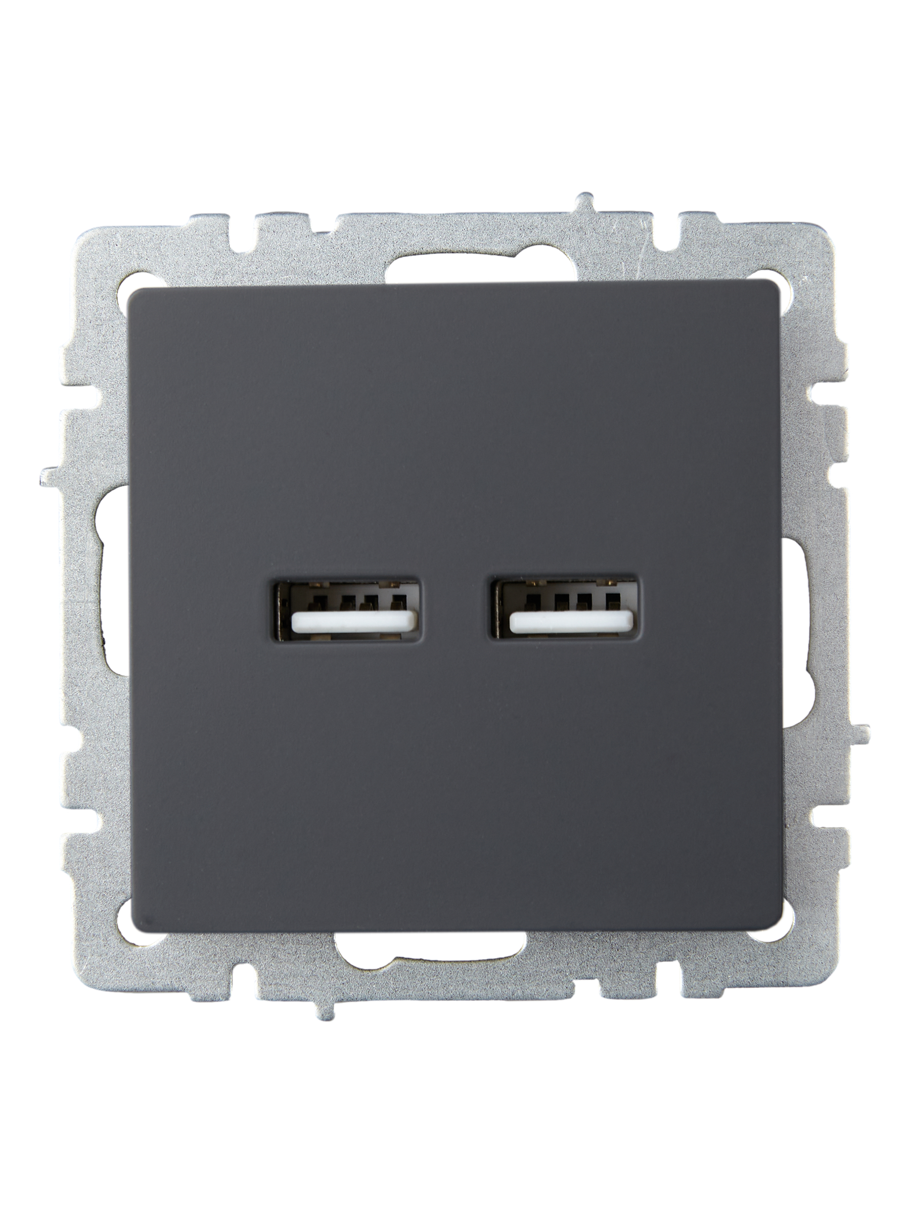 картинка BRITE Роз. USB A+A 3,1А РЮ10-1-БрГ граф. IEK от магазина pro-decor.kz