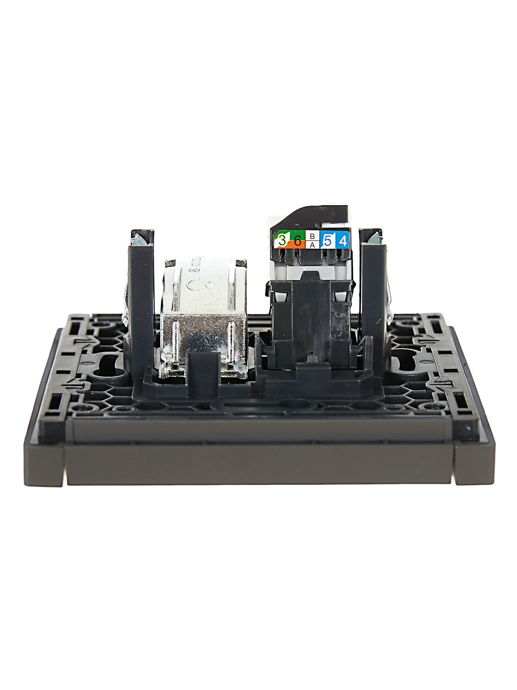 картинка FORTE&PIANO Роз. двойная TV+RJ45 кат.5E FP336 сер. IEK от магазина pro-decor.kz
