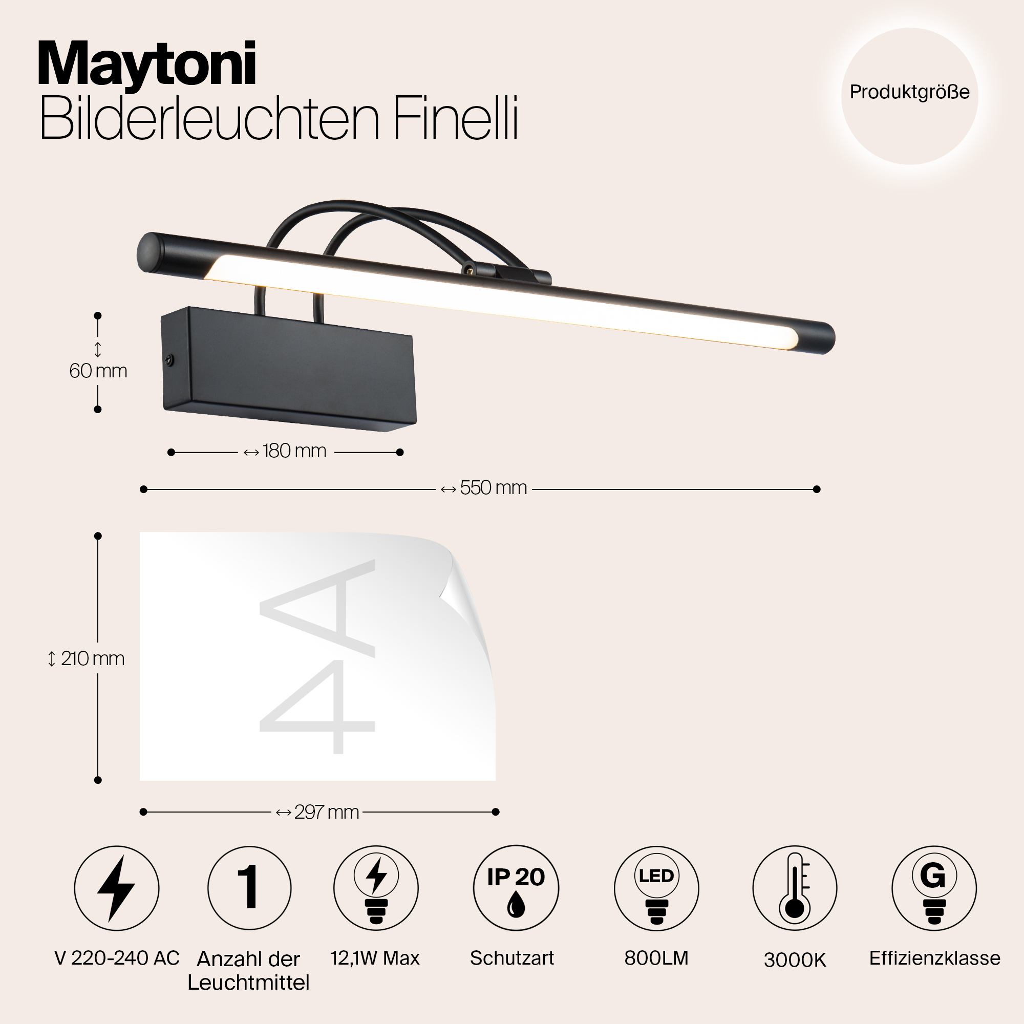 картинка Подсветка для картин Maytoni Finelli MIR004WL-L12B магазин pro-decor.kz являющийся официальным дистрибьютором в Казахстане картинка Подсветка для картин Maytoni Finelli MIR004WL-L12B от магазина pro-decor.kz