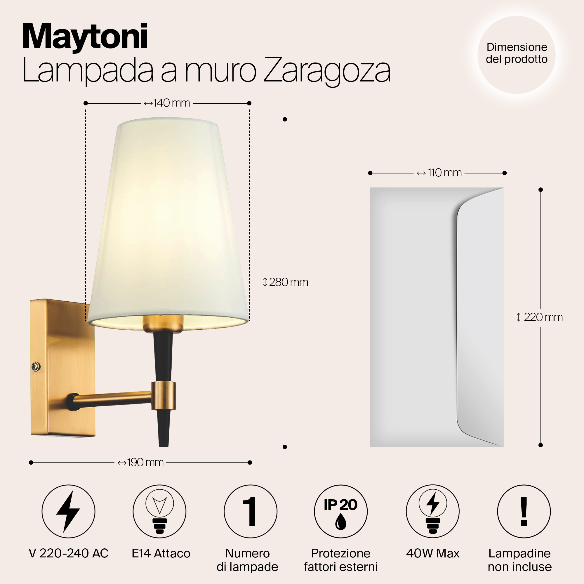 картинка Бра Maytoni Zaragoza H001WL-01BS магазин pro-decor.kz являющийся официальным дистрибьютором в Казахстане картинка Бра Maytoni Zaragoza H001WL-01BS от магазина pro-decor.kz