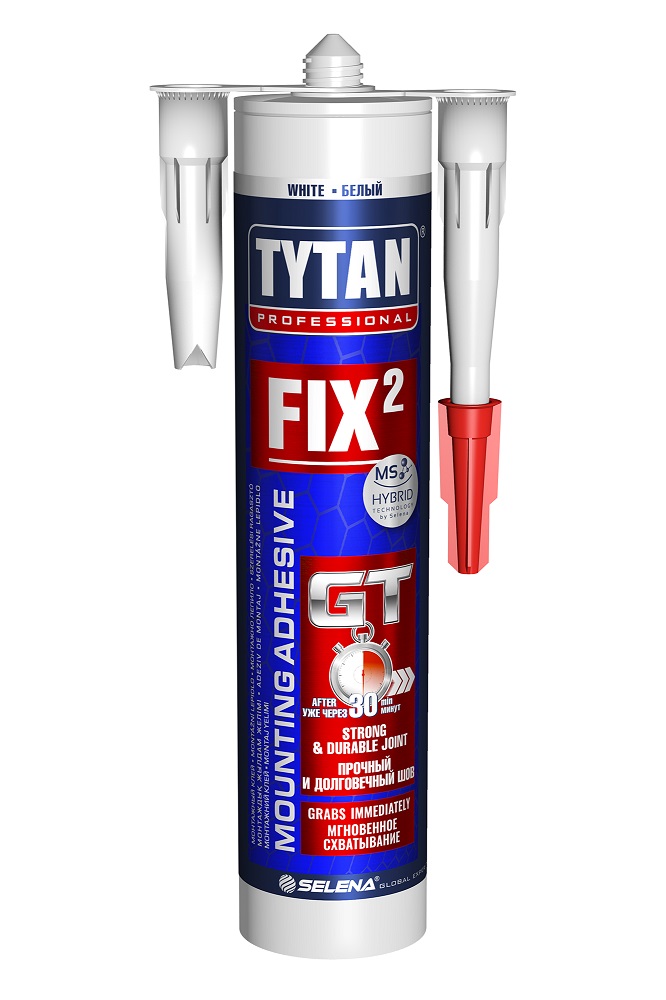 Купить TYTAN клей монтажный Fix² GT, 290 мл (РФ) TYTAN клей монтажный Fix² GT, 290 мл (РФ)