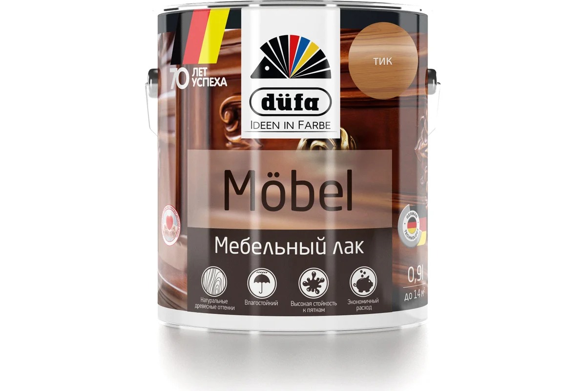 Dufa Лак MOBEL мебельный тик 900мл