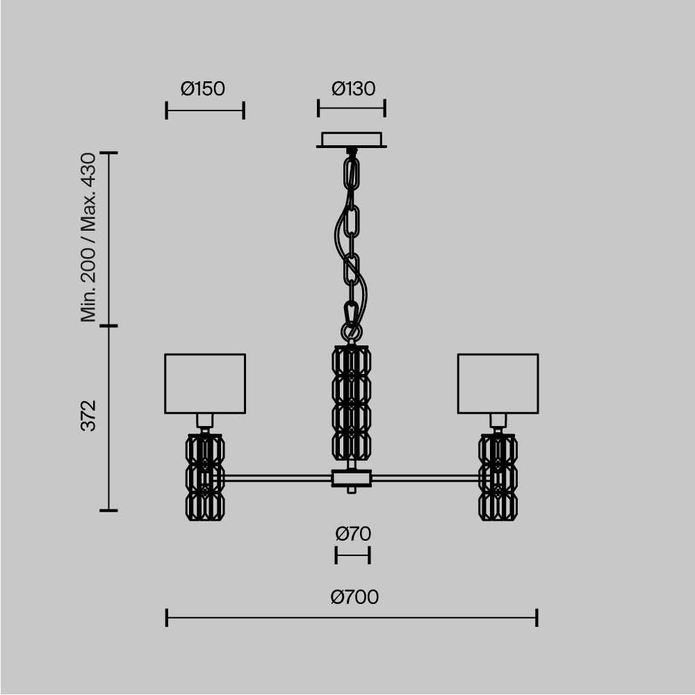 картинка Подвесная люстра Maytoni Talento DIA008PL-05CH от магазина pro-decor.kz