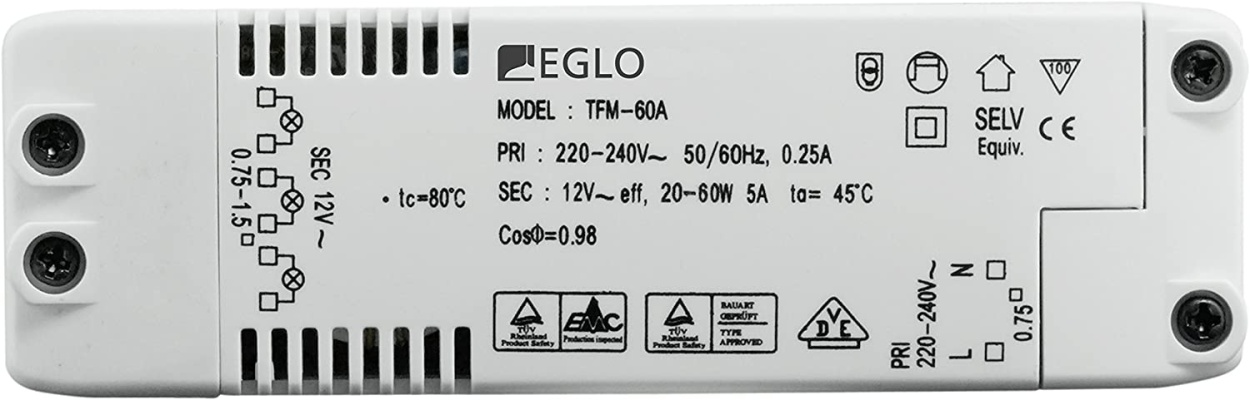 картинка Электрический трансформер/105VA EINBASPOT 12V от магазина pro-decor.kz