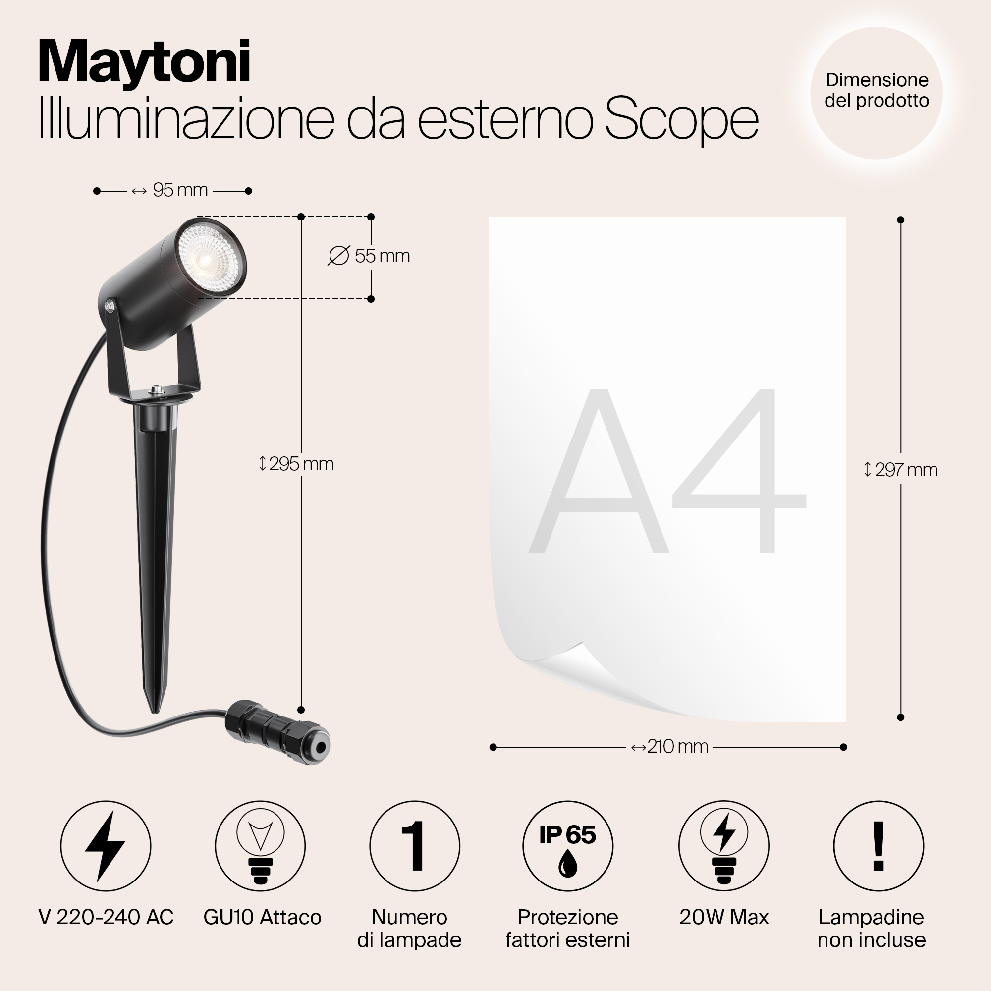 картинка Ландшафтный светильник Maytoni Scope O025FL-01B магазин pro-decor.kz являющийся официальным дистрибьютором в Казахстане картинка Ландшафтный светильник Maytoni Scope O025FL-01B от магазина pro-decor.kz