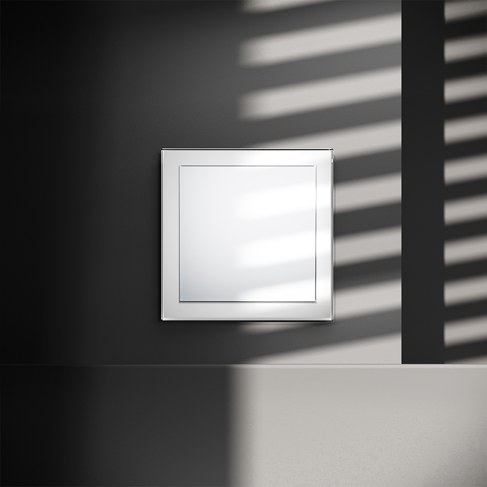 картинка Выключатель встраиваемый VOLTUM S70 одноклавишный 10А, (белый глянцевый) VLS010101 от магазина pro-decor.kz