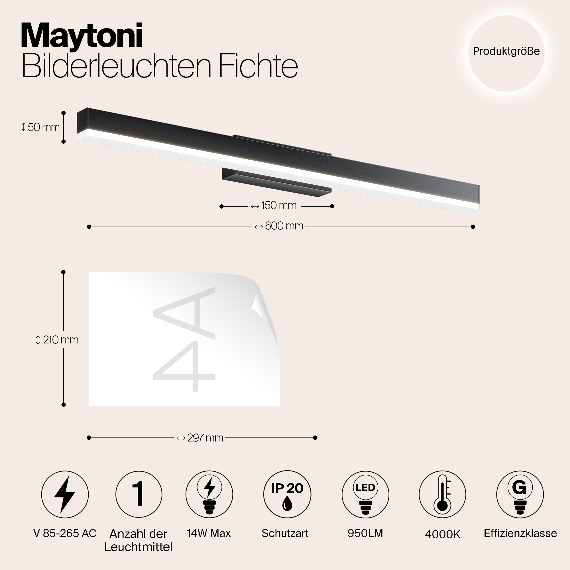 картинка Подсветка Maytoni MIR012WL-L14B4K магазин pro-decor.kz являющийся официальным дистрибьютором в Казахстане картинка Подсветка Maytoni MIR012WL-L14B4K от магазина pro-decor.kz