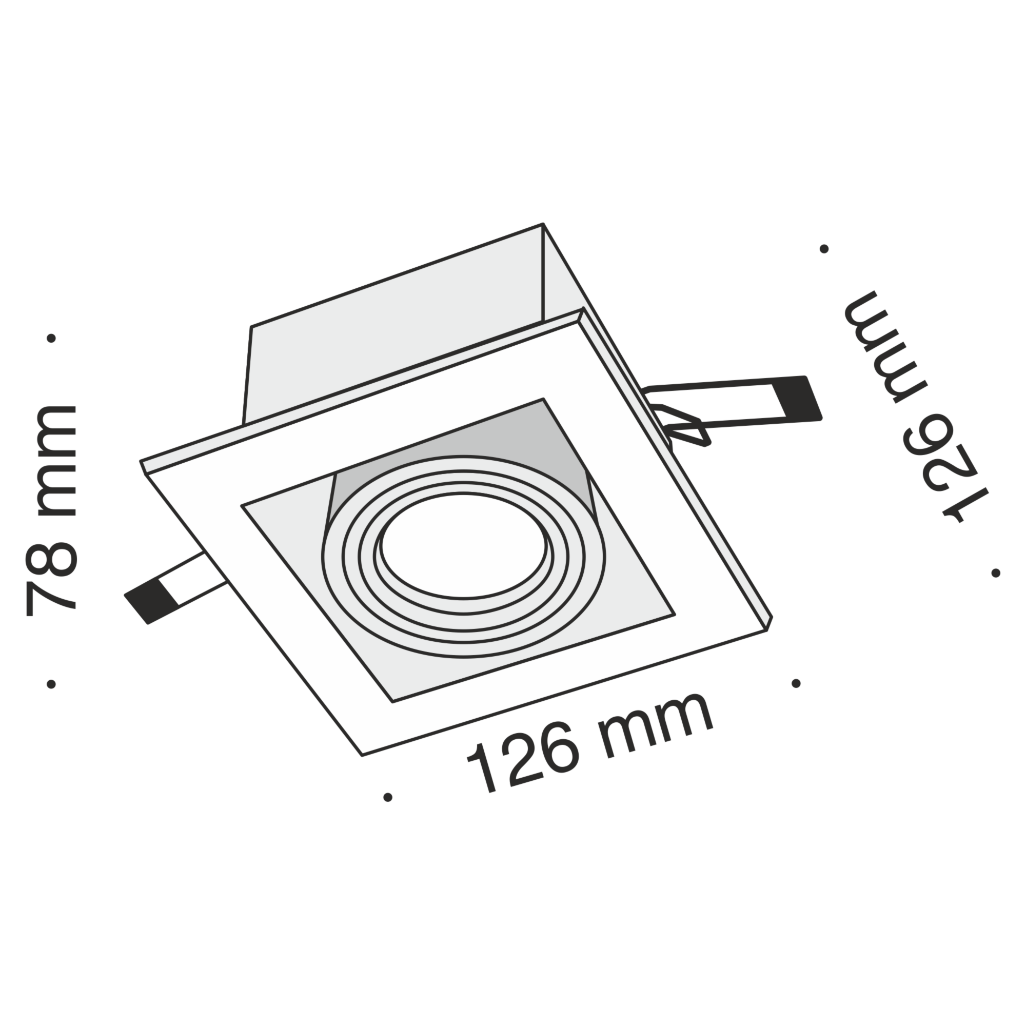 картинка Встраиваемый светильник Maytoni Metal DL008-2-01-B от магазина pro-decor.kz