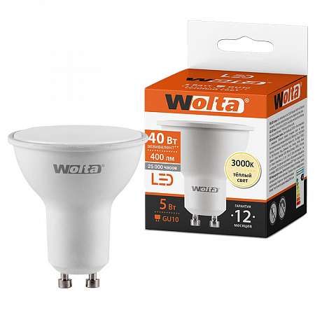 картинка Лампа LED WOLTA 25YPAR16-230-5GU10 от магазина pro-decor.kz