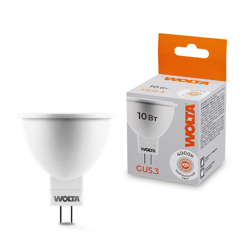 картинка Лампа LED WOLTA 25SMR16-220-10GU5.3 от магазина pro-decor.kz