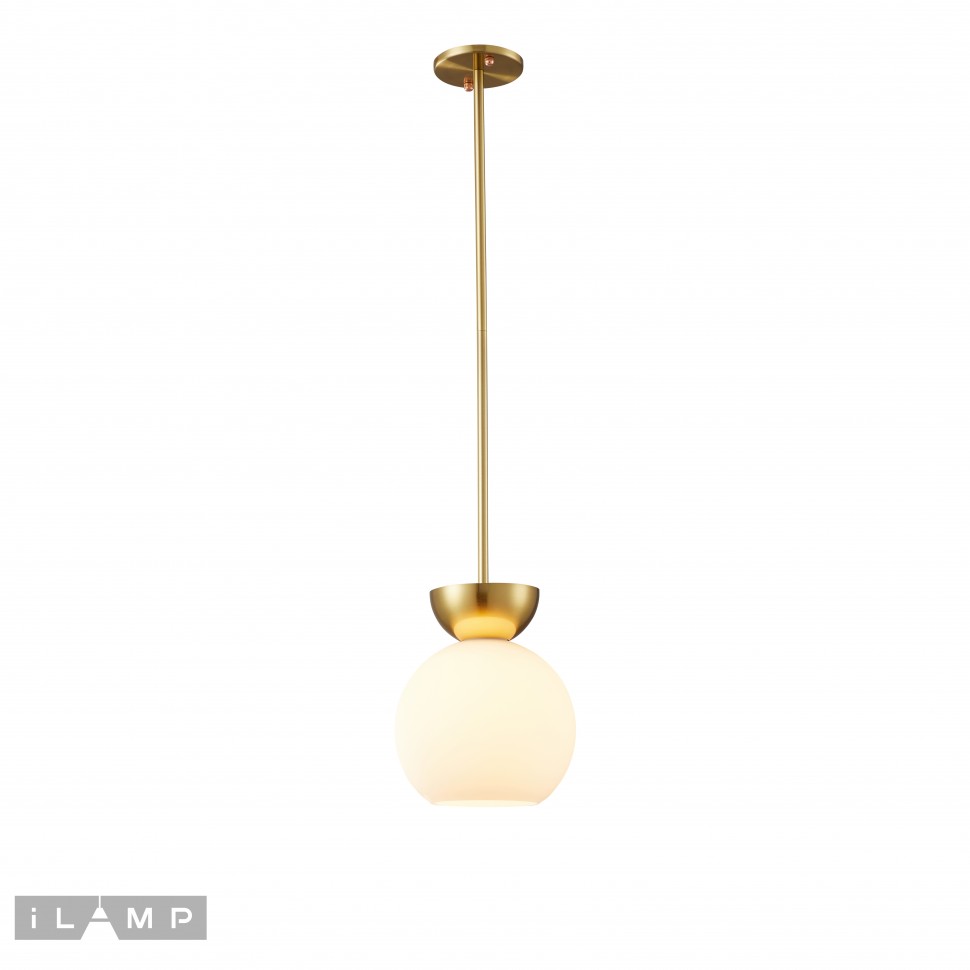 картинка Светильник подвесной iLamp Mono P6079-1 GD+WH от магазина pro-decor.kz