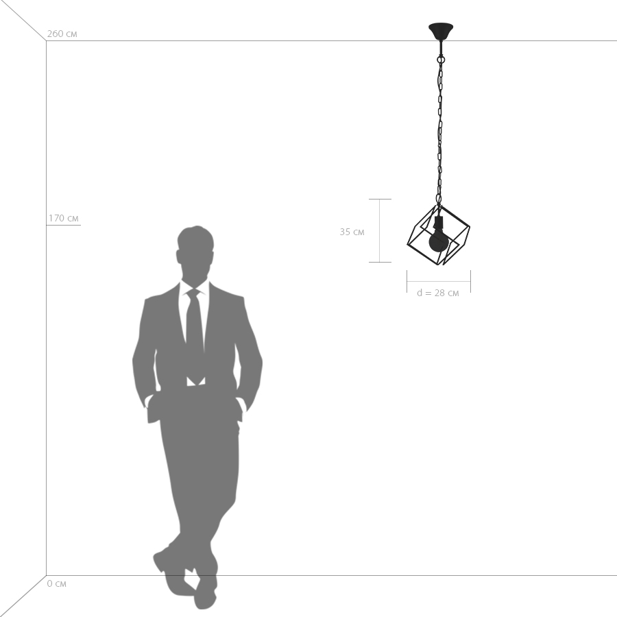 картинка Подвесной светильник Lightstar Gabbia 732317 от магазина pro-decor.kz