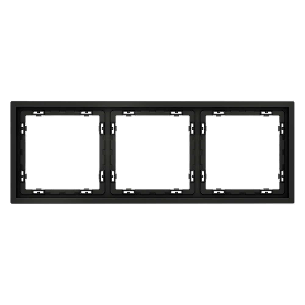 картинка Рамка пластиковая VOLTUM S70 на 3 поста, (черный матовый) VLS100308 от магазина pro-decor.kz