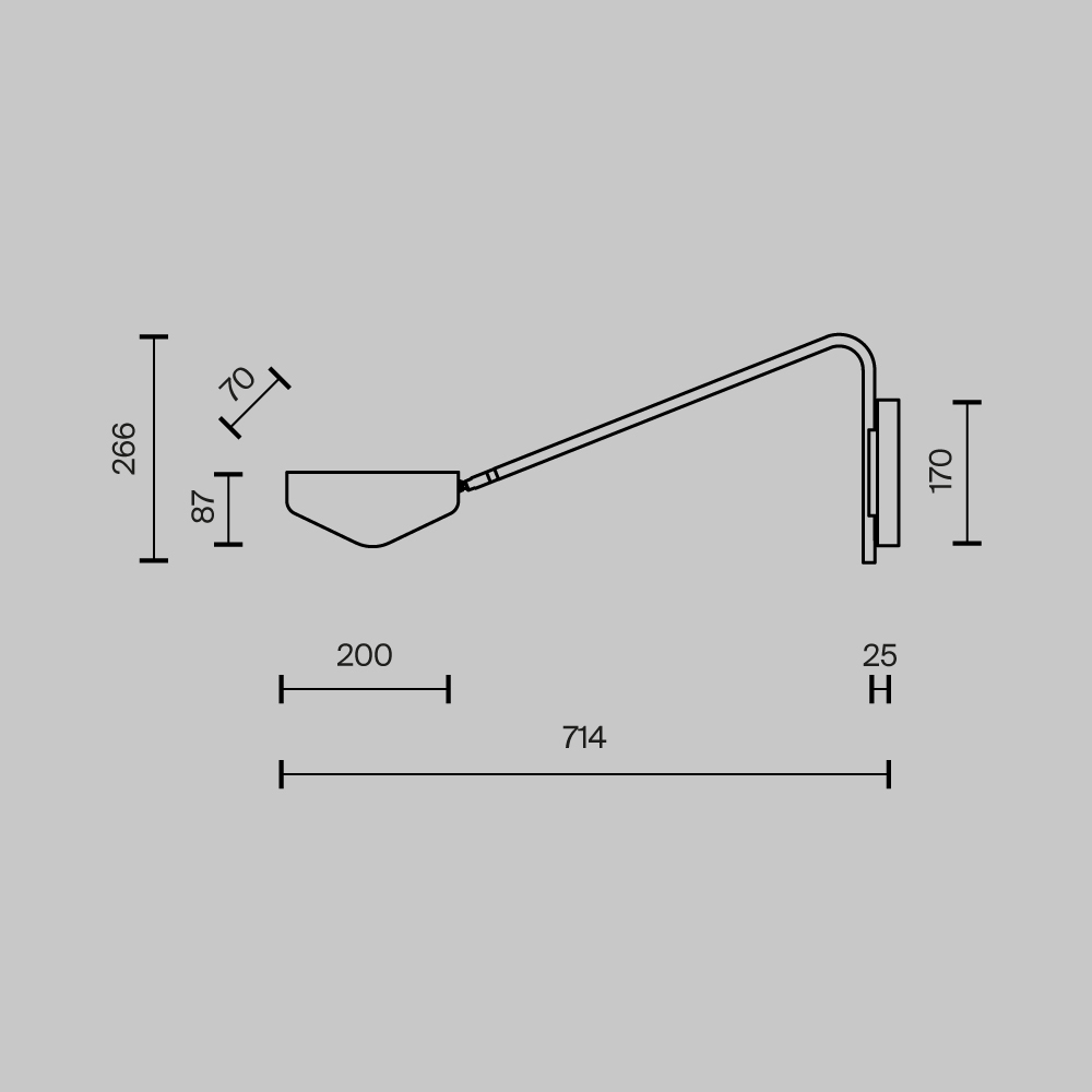 картинка Настенный светильник (бра) Maytoni MOD417WL-01BS1 Notta от магазина pro-decor.kz