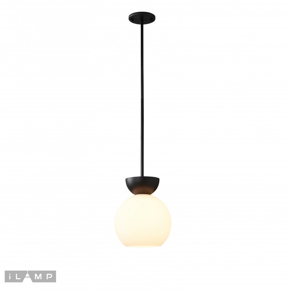 картинка Светильник подвесной iLamp Mono P6079-1 BK+WH от магазина pro-decor.kz