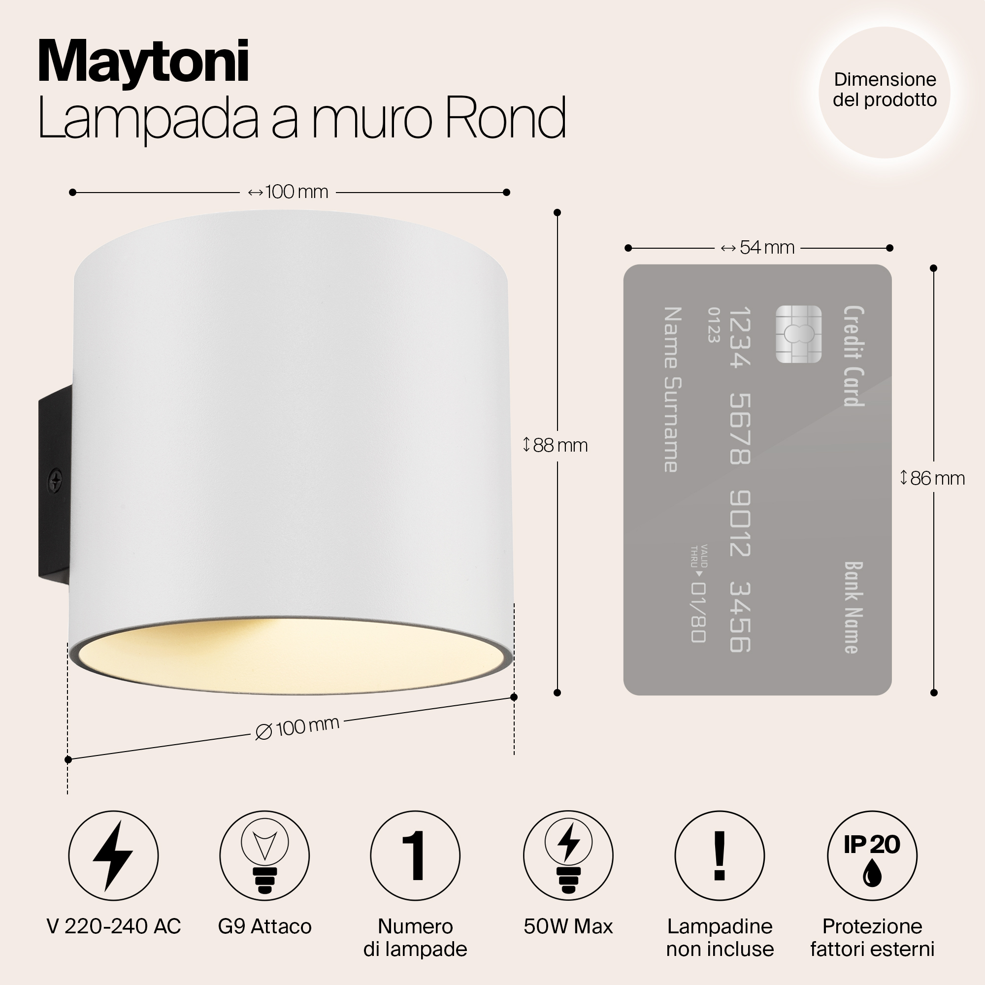 картинка Бра Maytoni Rond C066WL-01W от магазина pro-decor.kz