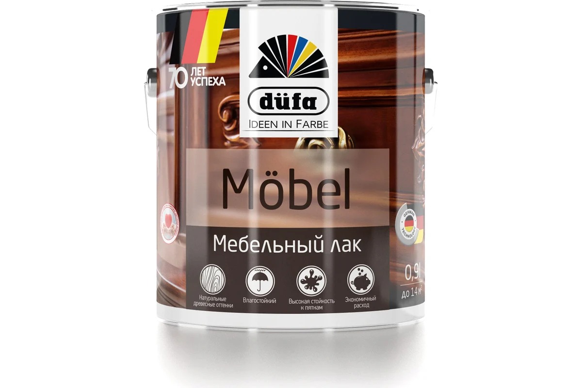 Купить Dufa Лак MOBEL мебельный венге 900мл Dufa Лак MOBEL мебельный венге 900мл
