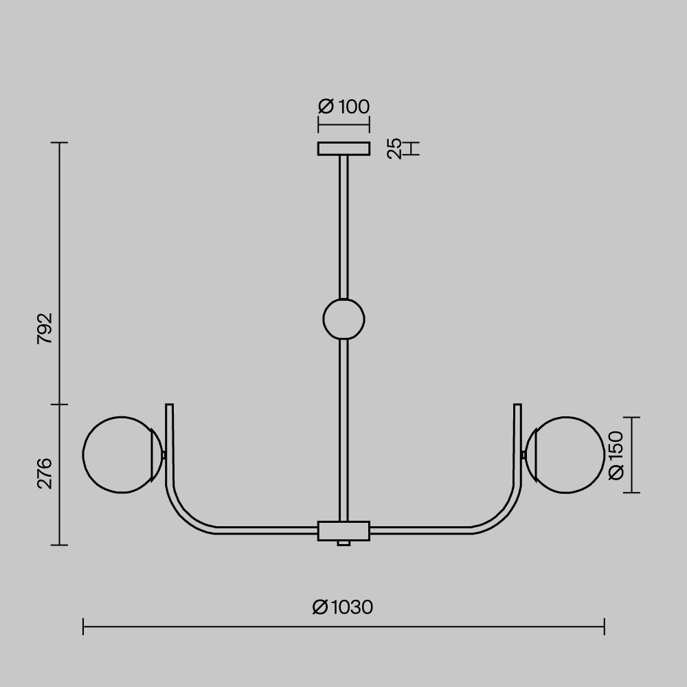 картинка Подвесной светильник Maytoni MOD109PL-08BS от магазина pro-decor.kz
