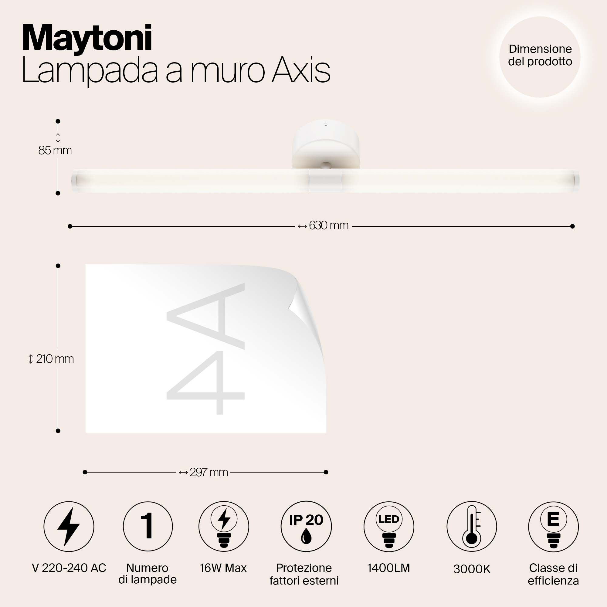 картинка Настенный светильник (бра) Maytoni MOD106WL-L16W3K от магазина pro-decor.kz