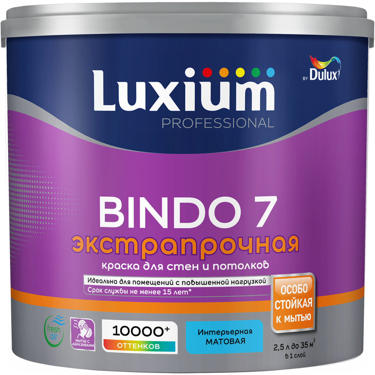 Купить Краска Luxium Professional Bindo 7 мат BC 2,25л Краска Luxium Professional Bindo 7 мат BC 2,25л