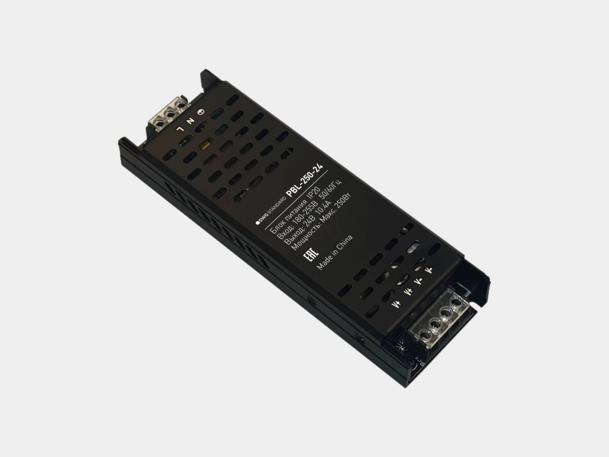картинка PBL-250-24 Блок питания для светодиодных лент SWG 27773 от магазина pro-decor.kz