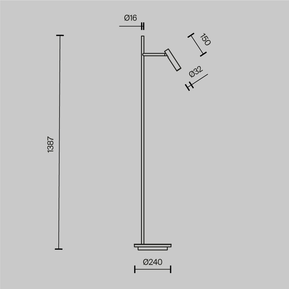 картинка Торшер Maytoni Estudo Z010FL-L8B3K от магазина pro-decor.kz