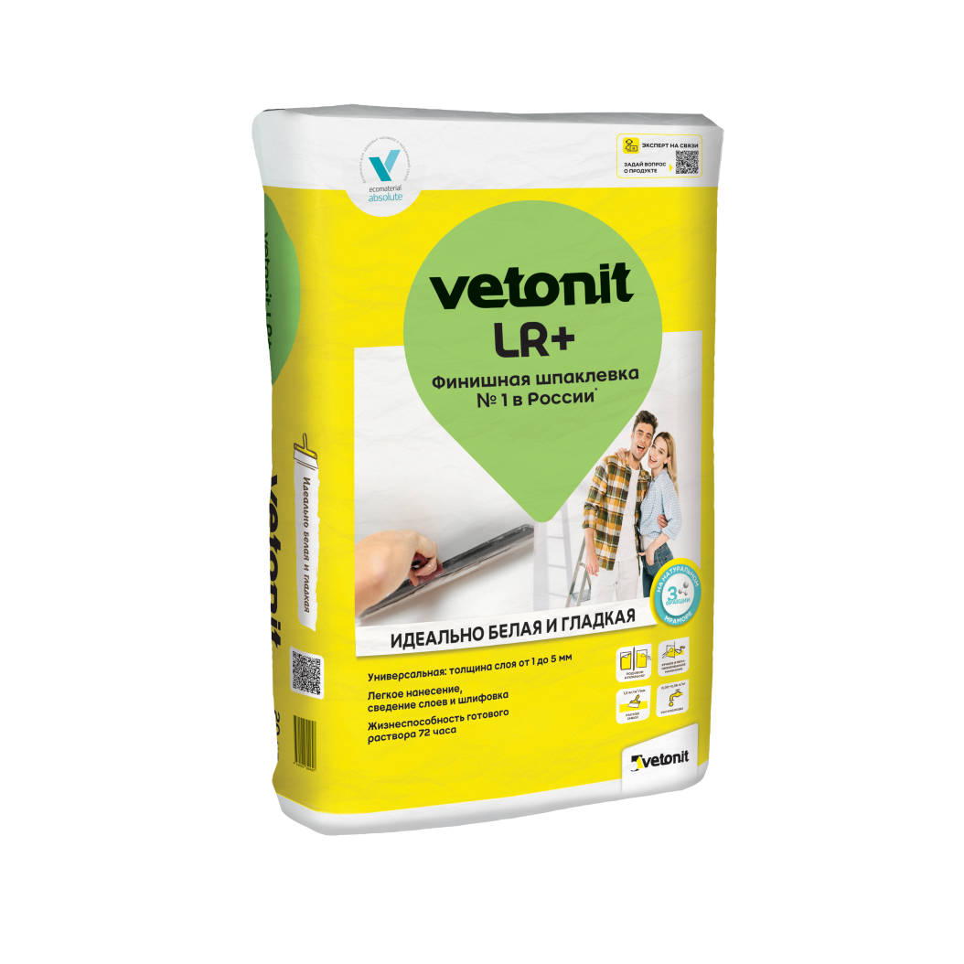 Купить Vetonit LR+ финишная шпаклевка 20кг Vetonit LR+ финишная шпаклевка 20кг