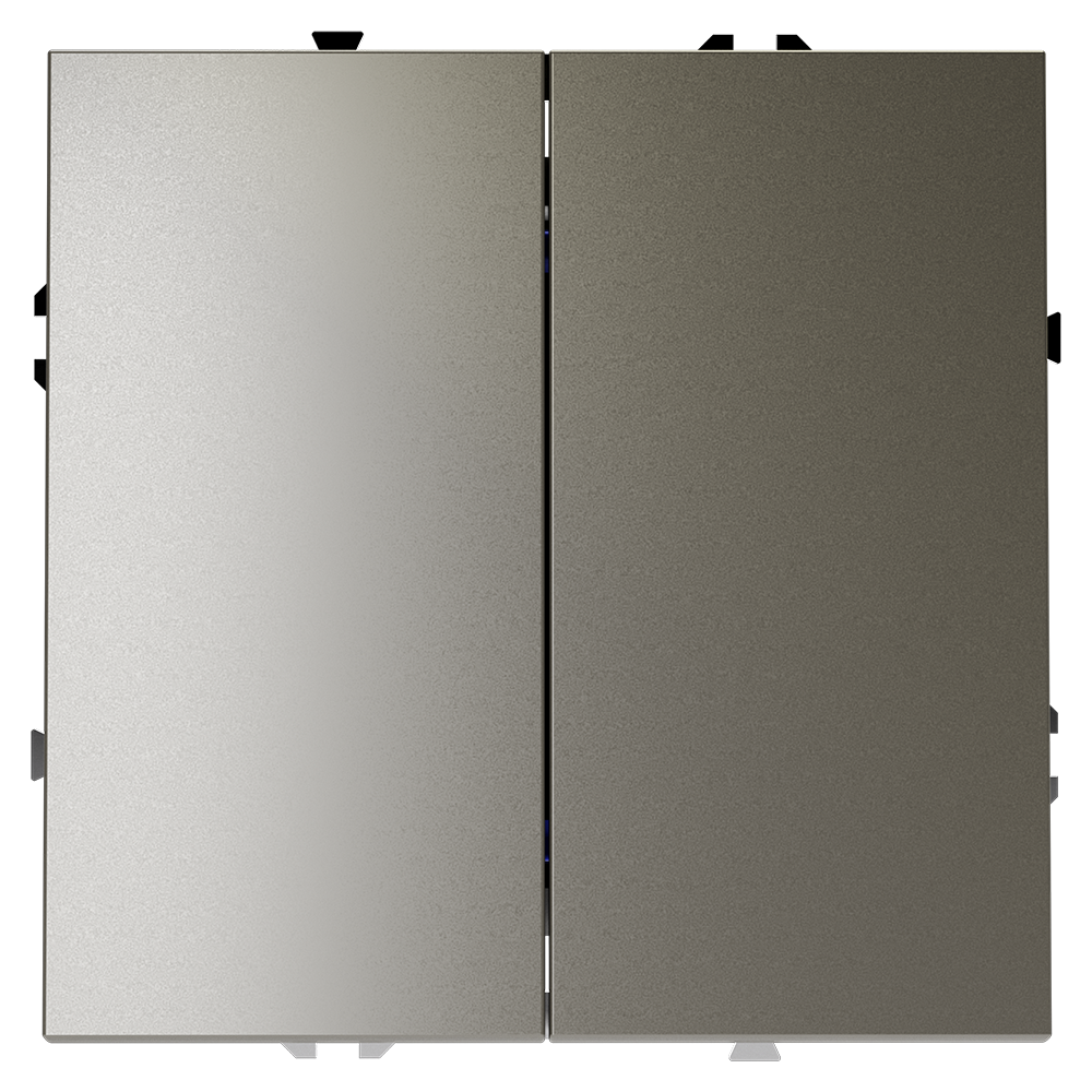 картинка Выключатель встраиваемый VOLTUM S70 двухклавишный 10А, (шелк) VLS020104 от магазина pro-decor.kz