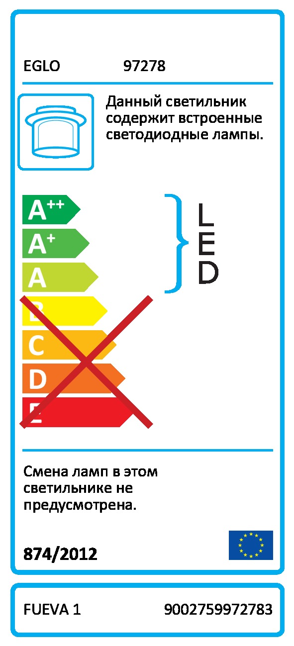 картинка Потолочный светодиодный светильник Eglo Fueva 1 97278 от магазина pro-decor.kz