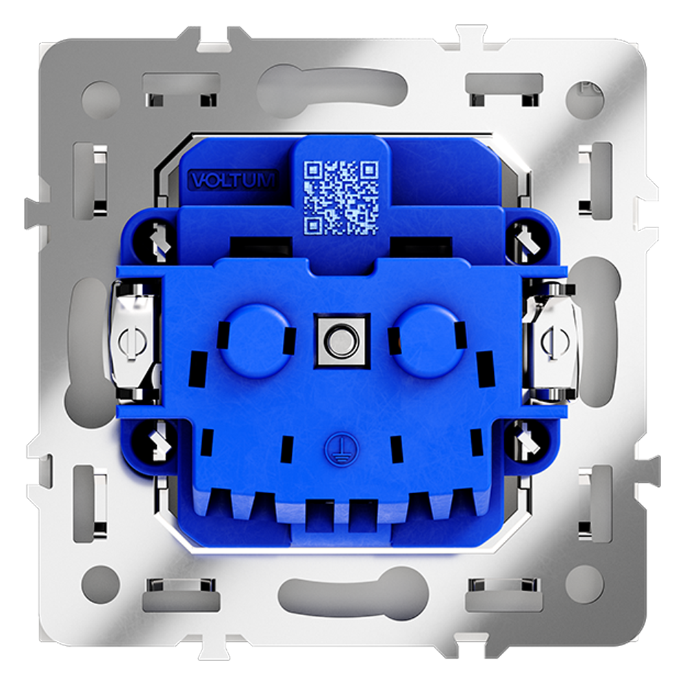 картинка Розетка встраиваемая VOLTUM S70 с заземлением 16А, (белый матовый) VLS040102 от магазина pro-decor.kz