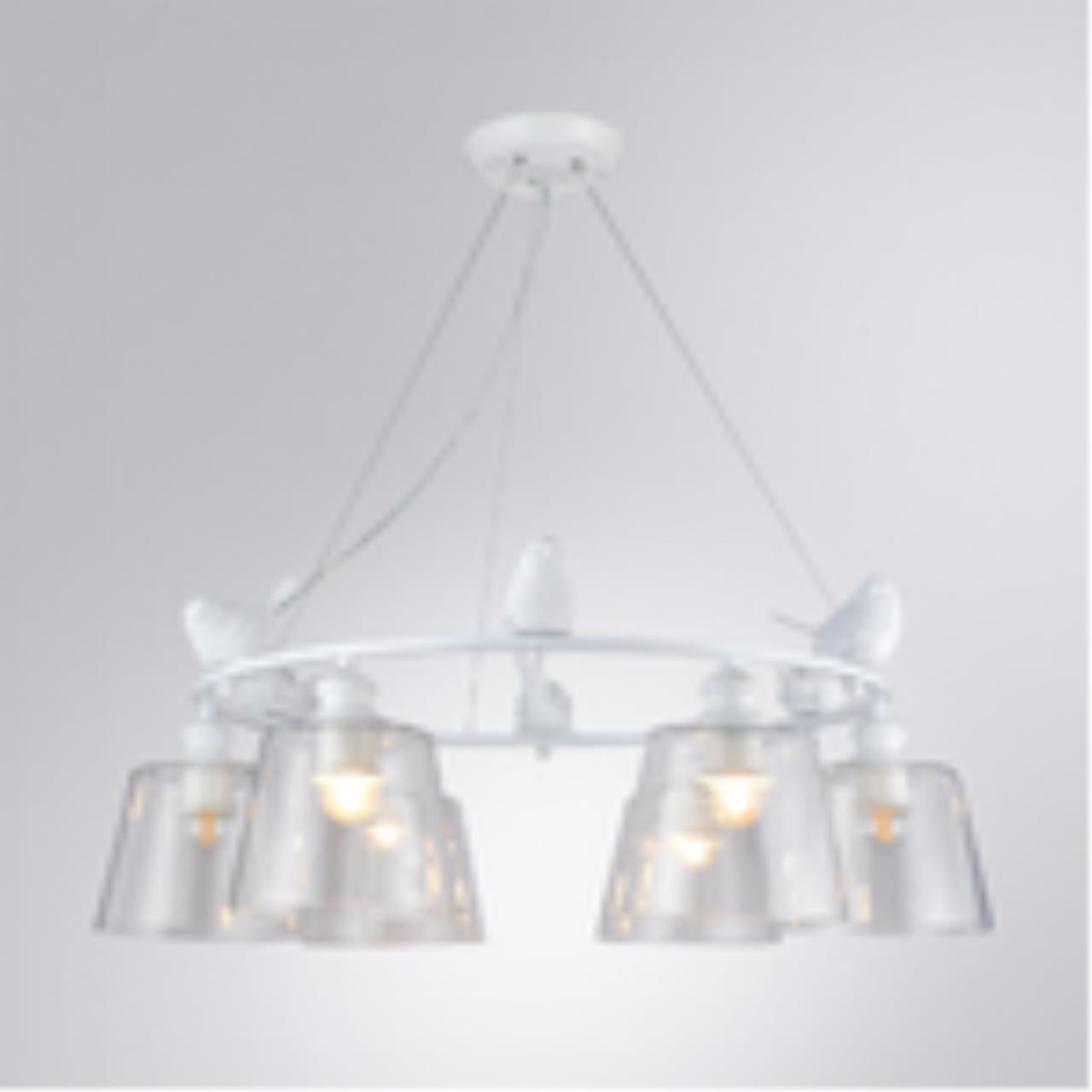 картинка Подвесная люстра Arte Lamp Passero A4289LM-6WH магазин pro-decor.kz являющийся официальным дистрибьютором в Казахстане картинка Подвесная люстра Arte Lamp Passero A4289LM-6WH от магазина pro-decor.kz