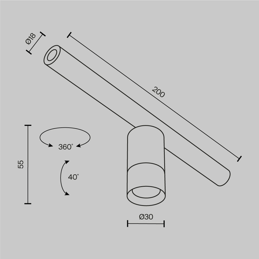 картинка Светильник Technical C103CL-5W3-6K-B от магазина pro-decor.kz