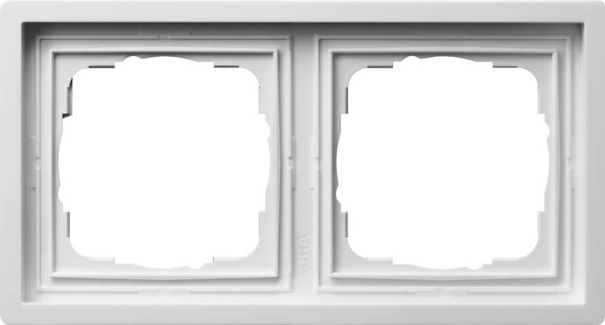 картинка Рамка 2-постовая Gira F100 чисто-белый глянцевый 0212112 магазин pro-decor.kz являющийся официальным дистрибьютором в Казахстане картинка Рамка 2-постовая Gira F100 чисто-белый глянцевый 0212112 от магазина pro-decor.kz