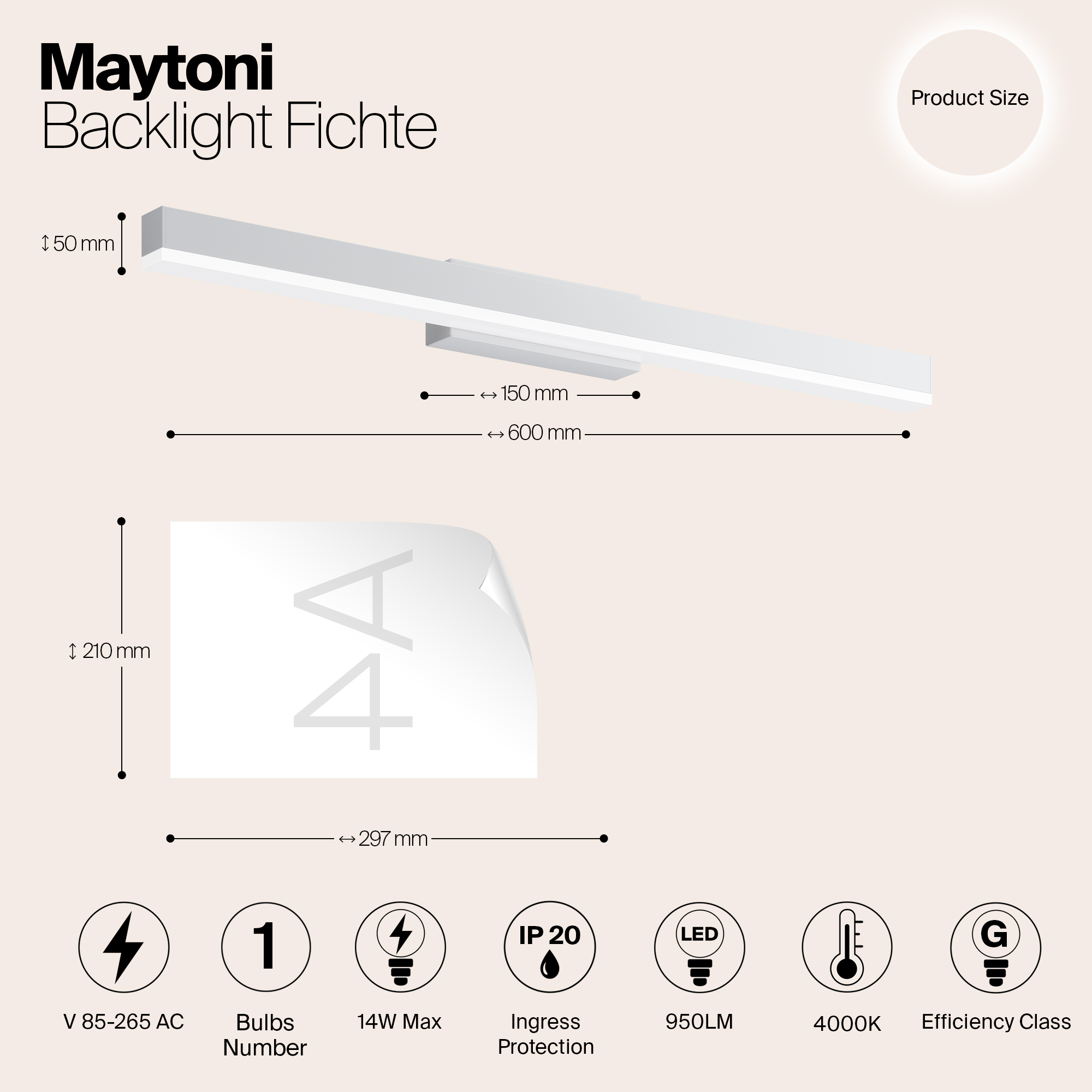 картинка Подсветка Maytoni MIR012WL-L14W4K от магазина pro-decor.kz