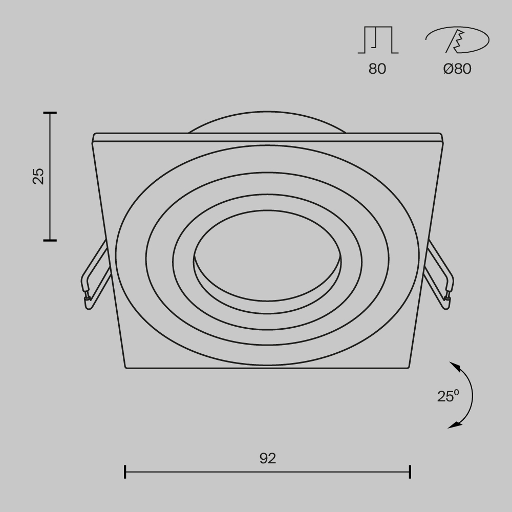 картинка Встраиваемый светильник Maytoni Atom DL024-2-01W от магазина pro-decor.kz