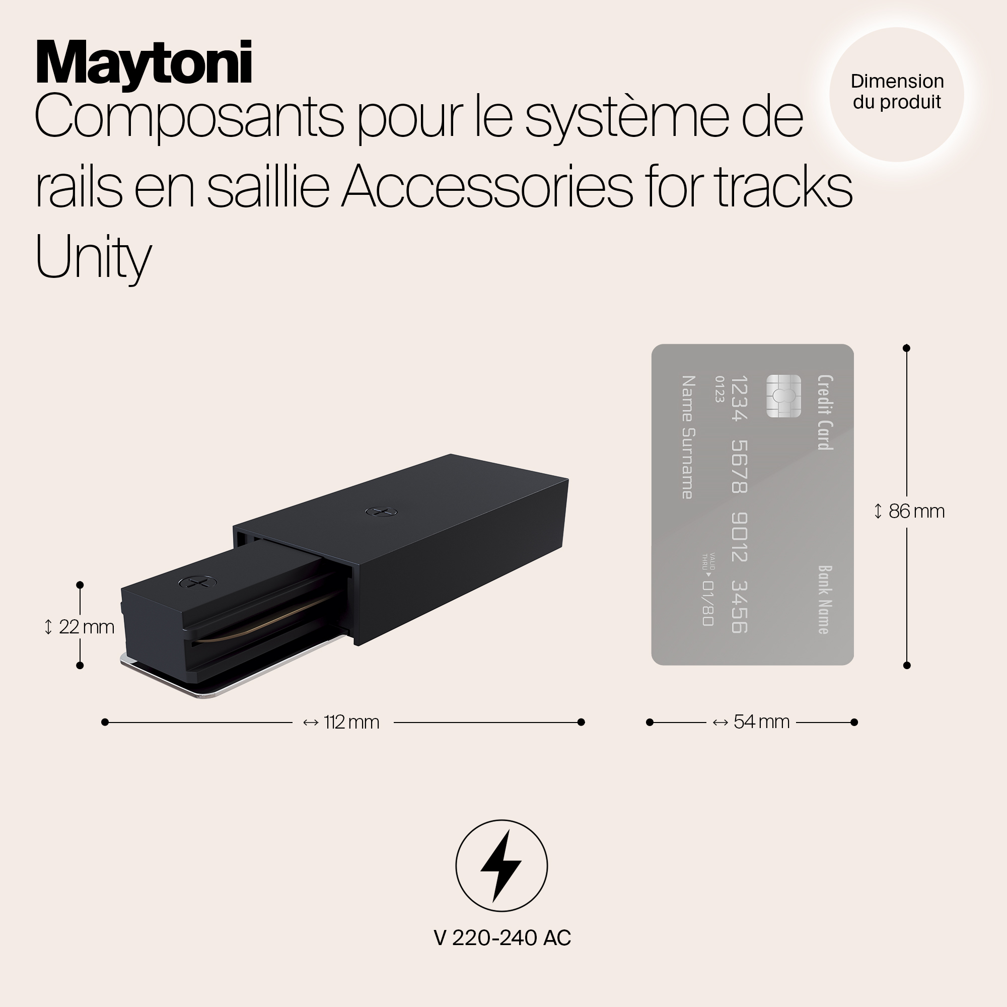 картинка Подвод питания Maytoni Track TRA001B-11B от магазина pro-decor.kz